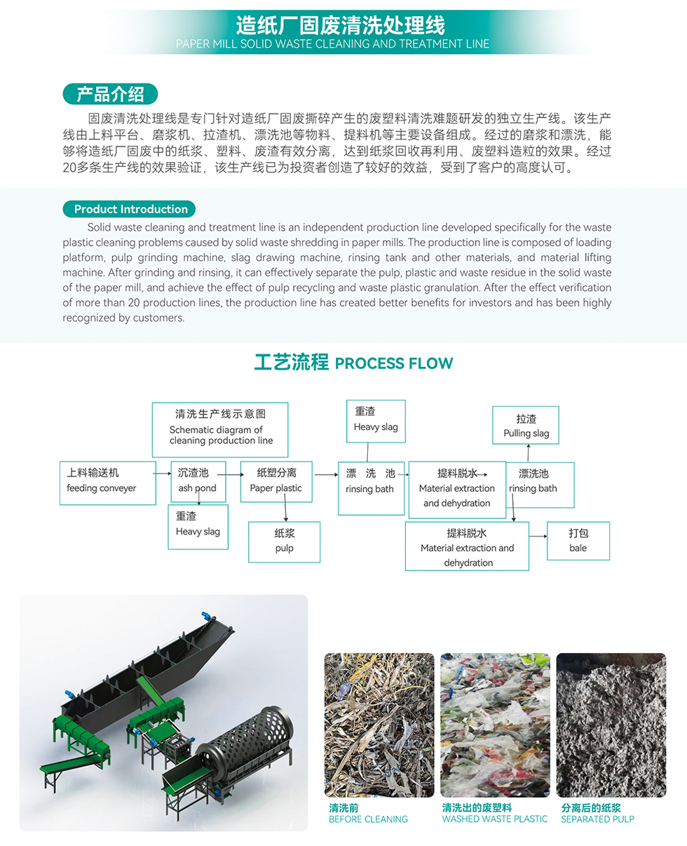造紙廠固（gù）廢清洗線（xiàn）